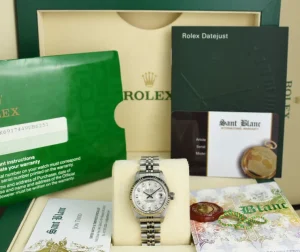 Ladies Watches | Dress Watches | Sant Blanc ROLEX Ladies 18kt White Gold & Stainless Steel Datejust MOP Diamond Dial Model 69174