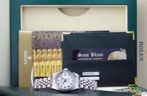Men's Watches | Dress Watches | Sant Blanc ROLEX Ladies 26mm 18kt Gold & Stainless Steel DateJust White Roman Dial Model 79174