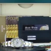 Ladies Watches | Dress Watches | Sant Blanc ROLEX Ladies 26mm 18kt Gold & Stainless DateJust Silver Tapestry Stick Dial Model 79173