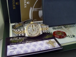 Ladies Watches | Dress Watches | Sant Blanc ROLEX Ladies 26mm 18kt Gold & Stainless Steel Ladies DateJust Mother of Pearl Roman Dial Model 69173