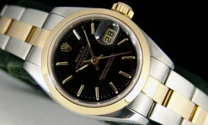 Ladies Watches | Dress Watches | Sant Blanc ROLEX Ladies 26mm 18kt Gold & Stainless Steel DateJust Black Stick Model 69163