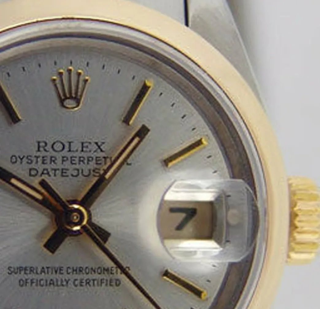 rolex_ladies_mm_kt_gold___3-11.webp Ladies Watches | Dress Watches | Sant Blanc ROLEX Ladies 26mm 18kt Gold & Stainless Steel DateJust Silver Stick Model 69163