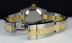 Ladies Watches | Dress Watches | Sant Blanc ROLEX Ladies 26mm 18kt Gold & Stainless DateJust Canari MOP Deco Roman Dial Model 179173