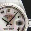 Ladies Watches | Dress Watches | Sant Blanc ROLEX Ladies 26mm 18kt White Gold & Stainless Steel DateJust MOP Deco Roman Dial Model 79174