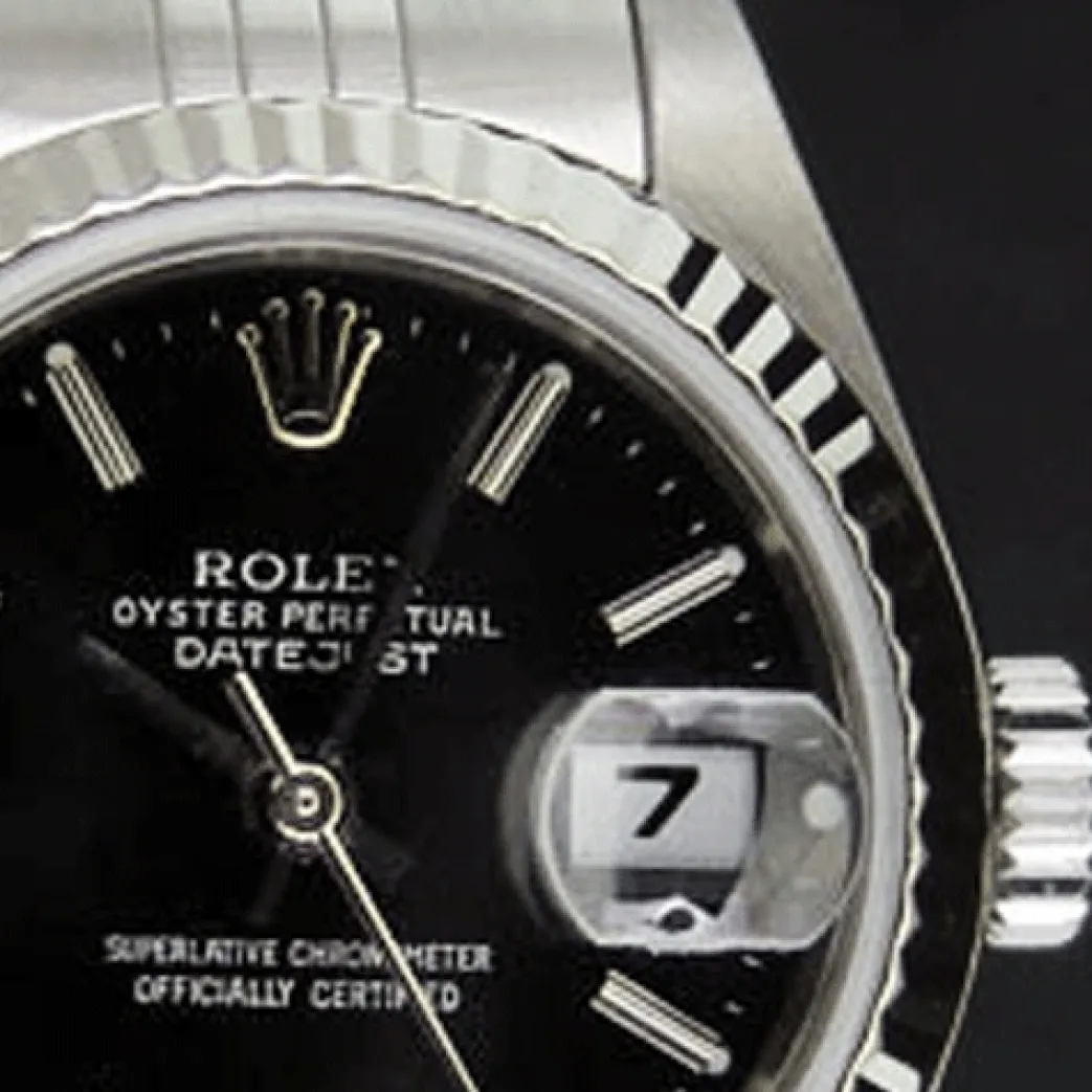 rolex_ladies_mm_kt_white__2-2.webp Ladies Watches | Dress Watches | Sant Blanc ROLEX Ladies 26mm 18kt White Gold & Stainless Steel Datejust Black Stick Dial Model 79174