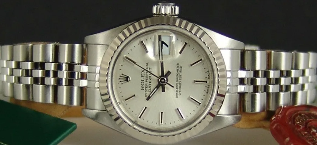 rolex_ladies_mm_kt_white__2-8.webp Ladies Watches | Dress Watches | Sant Blanc ROLEX Ladies 26mm 18kt White Gold & Stainless Steel DateJust Silver Stick Model 69174