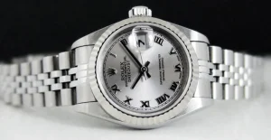 Ladies Watches | Dress Watches | Sant Blanc ROLEX Ladies 26mm 18kt White Gold & Stainless Steel DateJust Silver Roman Model 69174