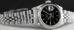 Ladies Watches | Dress Watches | Sant Blanc ROLEX Ladies 26mm 18kt White Gold & Stainless Steel Datejust Black Stick Dial Model 79174