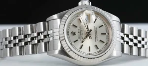 Ladies Watches | Dress Watches | Sant Blanc ROLEX Ladies 26mm 18kt White Gold & Stainless Steel DateJust Silver Stick Model 69174