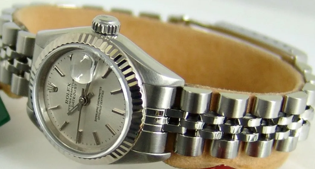 rolex_ladies_mm_kt_white__6-2.webp Ladies Watches | Dress Watches | Sant Blanc ROLEX Ladies 26mm 18kt White Gold & Stainless Steel DateJust Silver Stick Model 69174