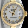 Ladies Watches | Dress Watches | Sant Blanc ROLEX Ladies 26mm 18kt Yellow Gold & Stainless Datejust White Roman Model 179173