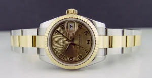 Ladies Watches | Dress Watches | Sant Blanc ROLEX Ladies 26mm 18kt Yellow Gold & Stainless Steel Datejust Champagne Concentric Dial Model 179173