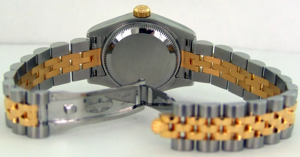 rolex_ladies_mm_kt_yellow_2.webp Ladies Watches | Dress Watches | Sant Blanc ROLEX Ladies 26mm 18kt Yellow Gold & Stainless Datejust White Roman Model 179173