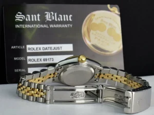 Ladies Watches | Dress Watches | Sant Blanc ROLEX Ladies 26mm 18kt Yellow Gold & Stainless Steel DateJust Silver Roman Dial Model 69173