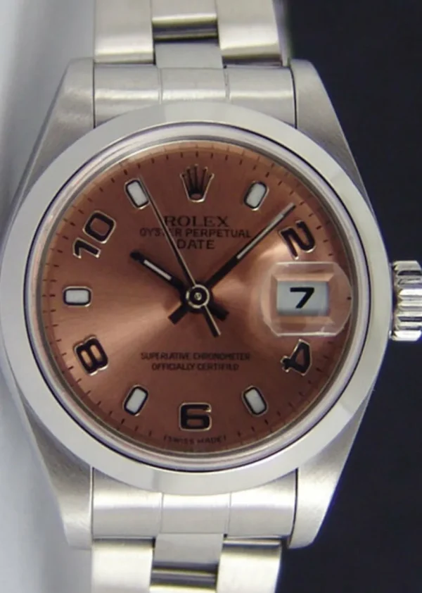 Ladies Watches | Dress Watches | Sant Blanc ROLEX Ladies 26mm Stainless Steel DateJust Rose Arabic Dial Model 79160