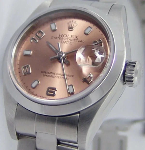 Ladies Watches | Dress Watches | Sant Blanc ROLEX Ladies 26mm Stainless Steel DateJust Rose Arabic Dial Model 79160