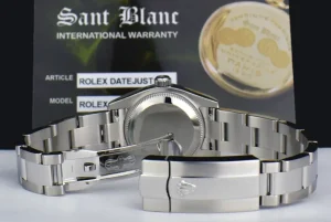 Ladies Watches | Dress Watches | Sant Blanc ROLEX Ladies 26mm Stainless Steel Datejust Blue Concentric Arabic Model 179160