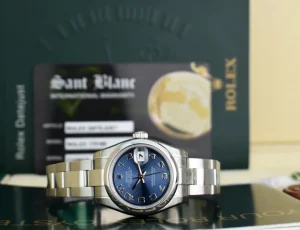 Ladies Watches | Dress Watches | Sant Blanc ROLEX Ladies 26mm Stainless Steel Datejust Blue Concentric Arabic Model 179160