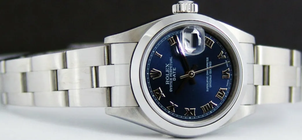 rolex_ladies_mm_stainless_3-6.webp Ladies Watches | Dress Watches | Sant Blanc ROLEX Ladies 26mm Stainless Steel DateJust Blue Roman Dial Model 79160