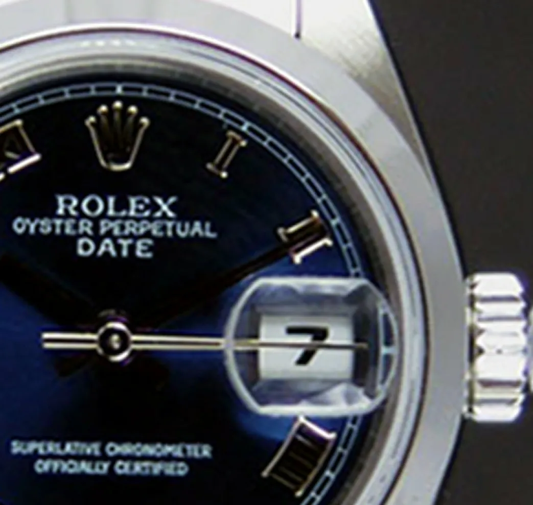 rolex_ladies_mm_stainless_4-5.webp Ladies Watches | Dress Watches | Sant Blanc ROLEX Ladies 26mm Stainless Steel DateJust Blue Roman Dial Model 79160