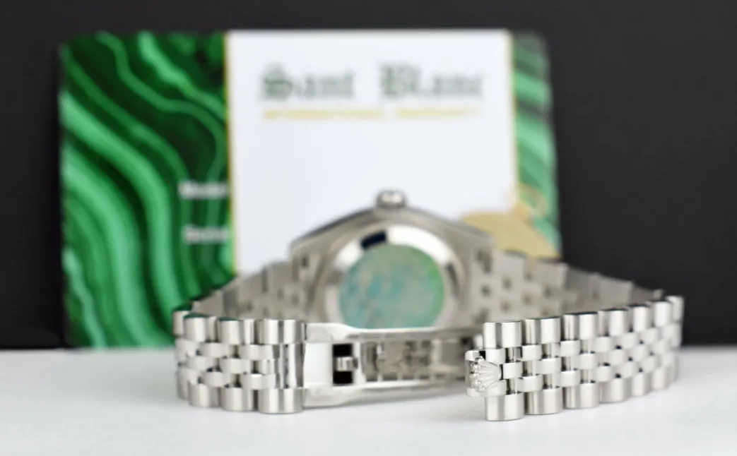 rolex_ladies_mm_stainless_6.webp Dress Watches | Sant Blanc ROLEX Ladies 26mm Stainless Steel DateJust White Bold Roman Jubilee Band 179160