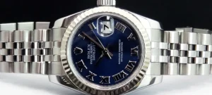 Ladies Watches | Dress Watches | Sant Blanc ROLEX Ladies 26mm White Gold & Stainless Steel Datejust Blue Roman Dial Jubilee Band Model 179174