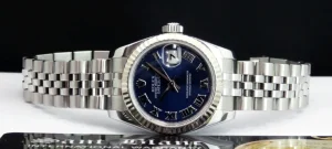 Ladies Watches | Dress Watches | Sant Blanc ROLEX Ladies 26mm White Gold & Stainless Steel Datejust Blue Roman Dial Jubilee Band Model 179174