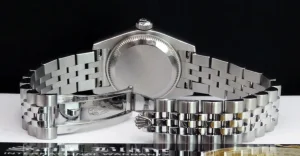 Ladies Watches | Dress Watches | Sant Blanc ROLEX Ladies 26mm White Gold & Stainless Steel Datejust Blue Roman Dial Jubilee Band Model 179174