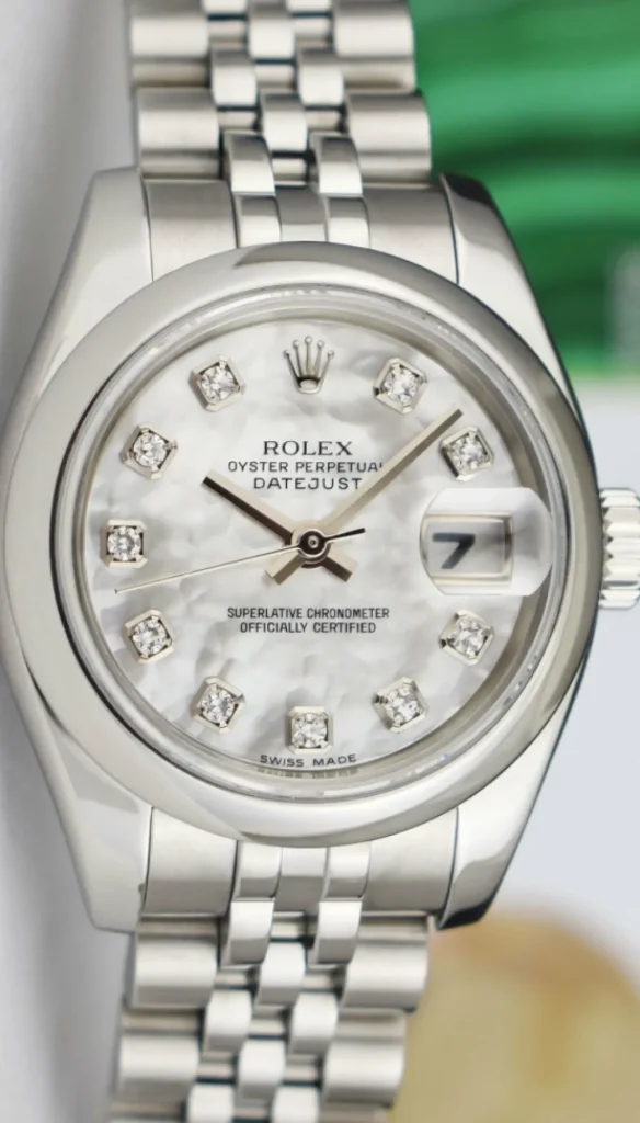 Dress Watches | Sant Blanc ROLEX Ladies Stainless Steel Datejust Mother of Pearl Diamond Jubilee Band Model 179160