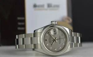 Ladies Watches | Dress Watches | Sant Blanc ROLEX Ladies Stainless Steel Datejust Mother of Pearl Gold Dust Diamond Dial Model 179160