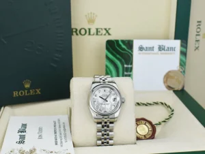 Dress Watches | Sant Blanc ROLEX Ladies Stainless Steel Datejust Mother of Pearl Diamond Jubilee Band Model 179160