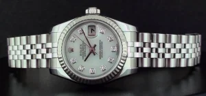 Ladies Watches | Dress Watches | Sant Blanc Rolex Ladies White Gold & Stainless Steel Pearl Diamond Dial DateJust Model 179174