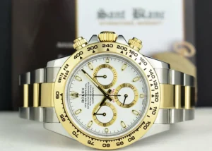 Sports Watches | Men's Watches | Sant Blanc ROLEX Mens 18kt Gold & Stainless Steel Daytona White Index Dial Model 116503