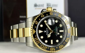 Men's Watches | Pilots Professional Watches | Sant Blanc ROLEX Mens 18kt Gold & Stainless Steel GMT Master II Black Dial Model 116713