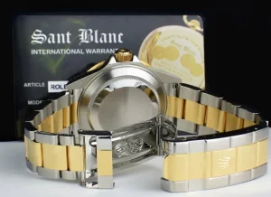 Diving Professional Watches | Sports Watches | Sant Blanc ROLEX Mens 18kt Gold & Stainless Steel Submariner Blue Dial No Holes Model 16613