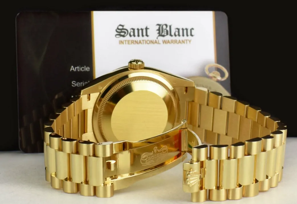 rolex_mens_kt_gold_day_da_3.webp Men's Watches | President Dress Watches | Sant Blanc ROLEX Mens 18kt Gold Day Date 36 President Champagne Stick Dial Model 128238