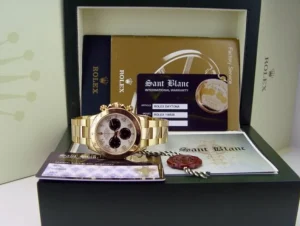Sports Watches | Men's Watches | Sant Blanc ROLEX Mens 18kt Gold Daytona White Black Panda Arabic Dial Model 116528