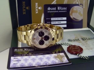 Sports Watches | Men's Watches | Sant Blanc ROLEX Mens 18kt Gold Daytona White Black Panda Arabic Dial Model 116528