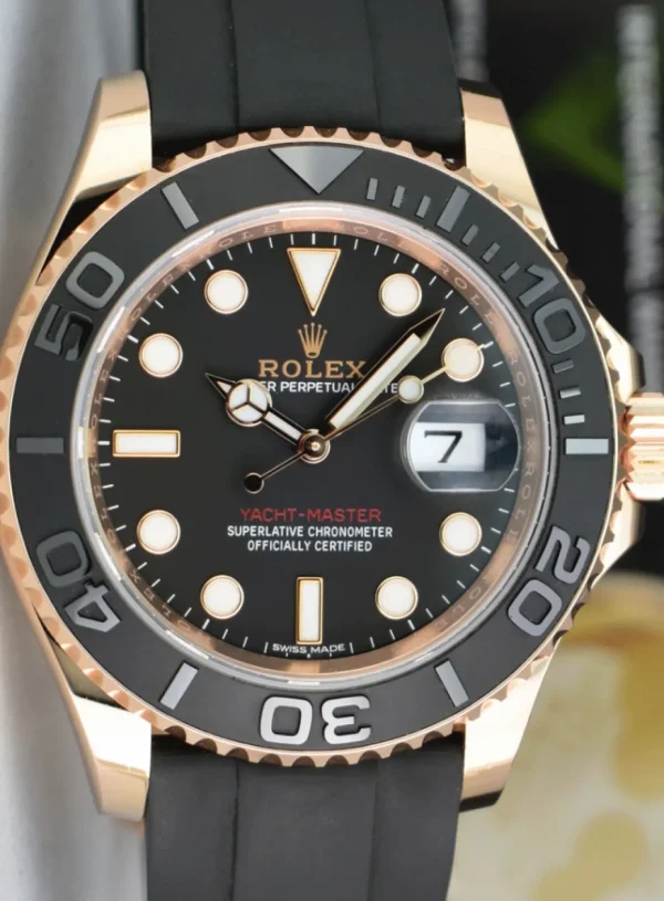 Yachting Professional Watches | Sports Watches | Sant Blanc ROLEX Mens 18kt Rose Gold Yachtmaster Model 116655