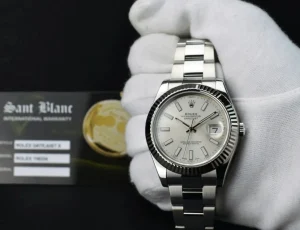 Dress Watches | Men's Watches | Sant Blanc ROLEX Mens 18kt White Gold & Stainless Steel DateJust II Silver Index Dial Model 116334