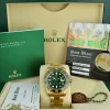 Pilots Professional Watches | Sant Blanc ROLEX Mens 18kt Yellow Gold GMT Master II Green Dial Model 116718