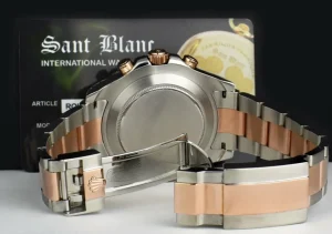 Yachting Professional Watches | Sports Watches | Sant Blanc ROLEX Mens 44mm 18kt Rose Gold & Stainless Steel YachtMaster II Blue Hands Model 116681