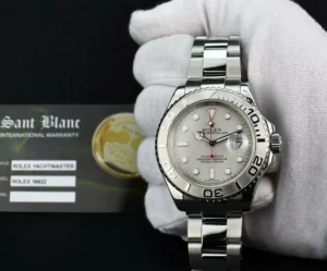 Yachting Professional Watches | Sports Watches | Sant Blanc ROLEX Mens 40mm Platinum & Stainless Steel YachtMaster Platinum Index Model 16622