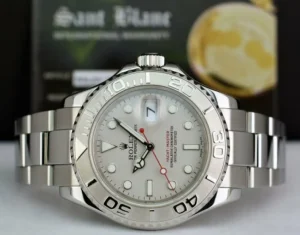 Yachting Professional Watches | Sports Watches | Sant Blanc ROLEX Mens 40mm Platinum & Stainless Steel YachtMaster Platinum Index Model 16622