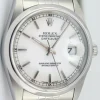 Men's Watches | Dress Watches | Sant Blanc ROLEX Men's 36mm Stainless Steel Datejust White Stick Dial Model 16200