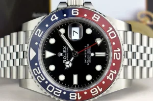 Men's Watches | Pilots Professional Watches | Sant Blanc ROLEX Mens 40mm Stainless Steel GMT Master II PEPSI Ceramic Bezel 126710BLRO