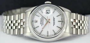 Men's Watches | Dress Watches | Sant Blanc ROLEX Men's 36mm Stainless Steel Datejust White Stick Dial Model 16200