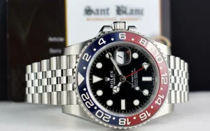 Men's Watches | Pilots Professional Watches | Sant Blanc ROLEX Mens 40mm Stainless Steel GMT Master II PEPSI Ceramic Bezel 126710BLRO
