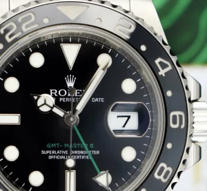 Pilots Professional Watches | Sant Blanc ROLEX Mens 40mm Stainless Steel GMT Master II Black Dial Model 116710LN