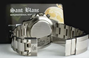 Sports Watches | Men's Watches | Sant Blanc ROLEX Mens 40mm Stainless Steel Daytona White Index Dial Fat Clasp Model 116520